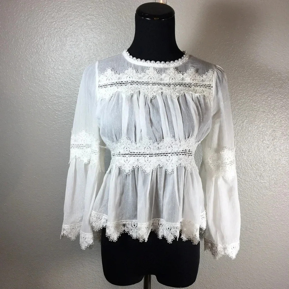New*Nasty Gal‎ Victorian Inspired lace Blouse
